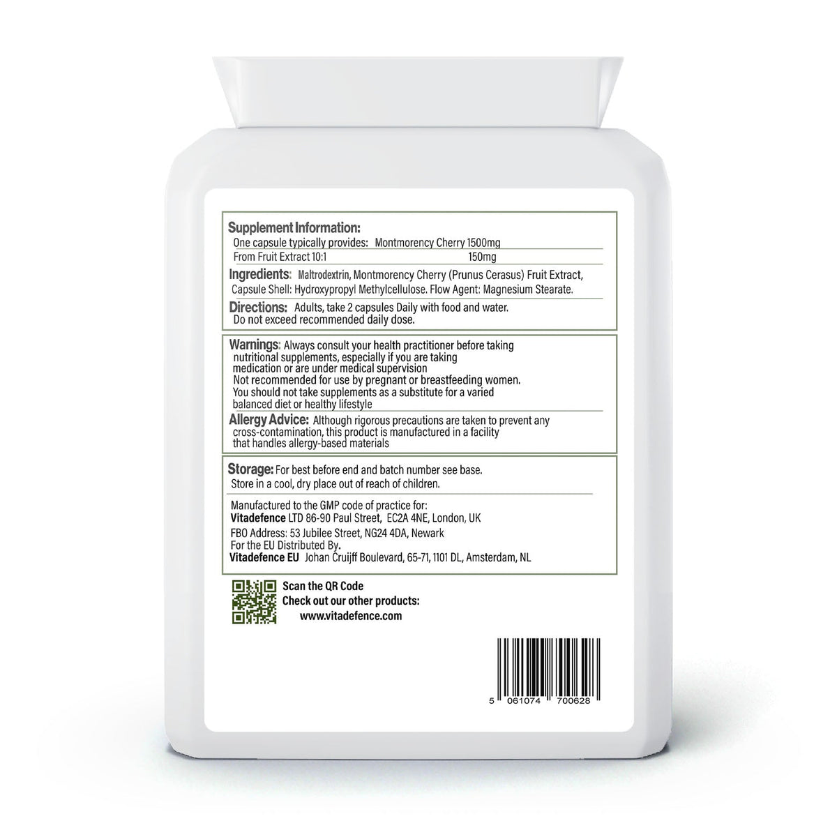 Montmorency | Pure Cherry Extract 1500mg – 90 Capsules